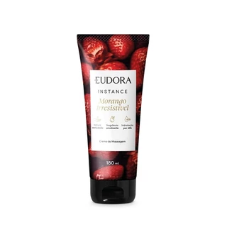 Eudora Instance Morango Irresistível Creme de Massagem 180ml em Oferta na Shopee