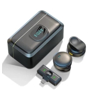 Microfone De Lapela Sem Fio Para iPhone/Android Type-c C/ Cancelamento De Ruído P/ Gravação de vídeo/TikTok/Vlog