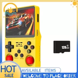 Console De Jogos Portátil R36S Tela IPS De 3.5 Polegadas 128GB Leitor De Vídeo Joystick 3D Duplo 3200mah Bateria em Oferta na Shopee