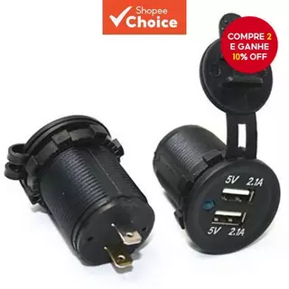 Porta USB Dupla 3.1A Carregador De Carro Com Abertura LED Modificado Motorhome/yacht 12-24V universal em Oferta na Shopee