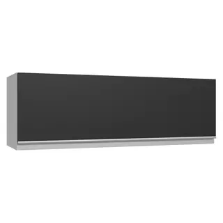 Armário Aéreo 100 cm 1 Porta Basculante Branco/Preto Glamy Madesa em Oferta na Shopee