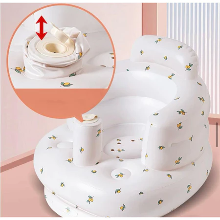 Cadeira Inflável Portátil Do Bebê Sofá Macio à Prova De Vazamento Impresso Dobrável Do Chuveiro Assento Inflável