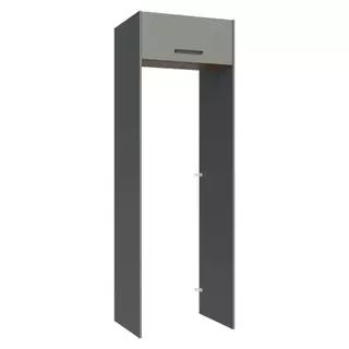 Porta-Geladeira 73 cm 1 Porta Basculante Cinza/Rustic/Cinza Agata Madesa em Oferta na Shopee