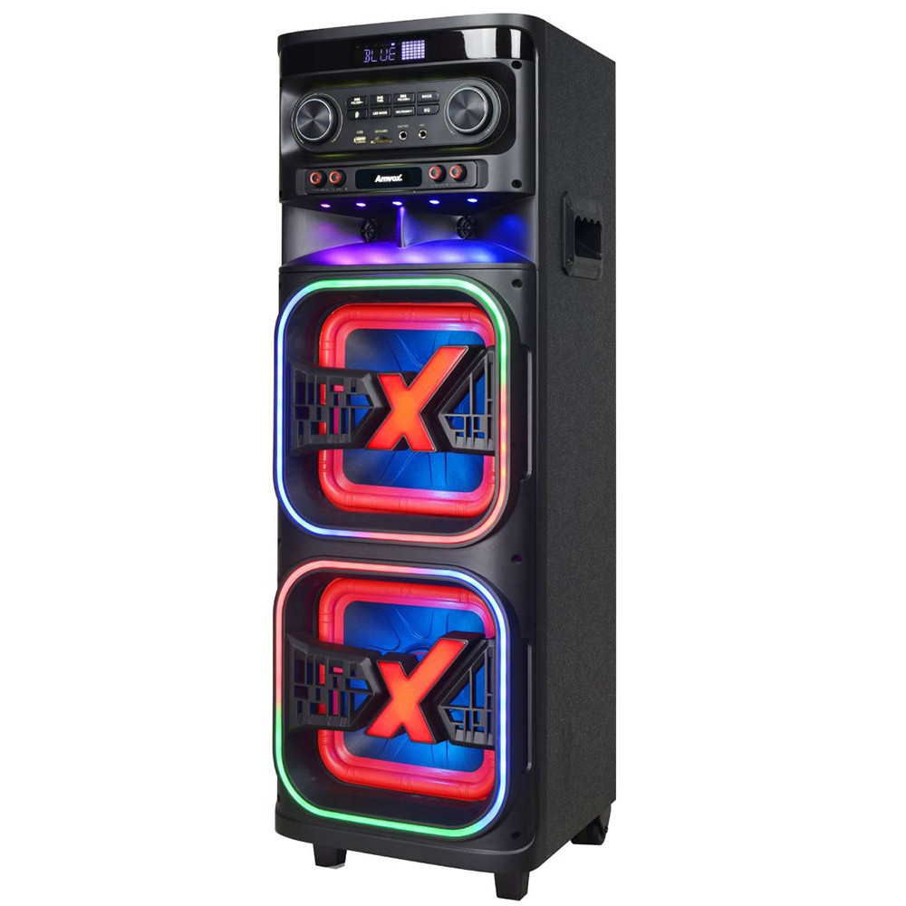 Torre de Som ATX-2108M Quadradinho 2100W RMS Bluetooth Rádio FM Amvox ...