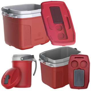 Caixa Térmica 32L 45 Latas + Caixa 20L 26 Latas + Jarra 2,5L em Oferta na Shopee