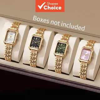 4PCS Relógios Femininos Moda Quadrado Feminino Relógio de Quartzo de Luxo Pulseira de Aço Inoxidável Relógio de Pulso em Oferta na Shopee