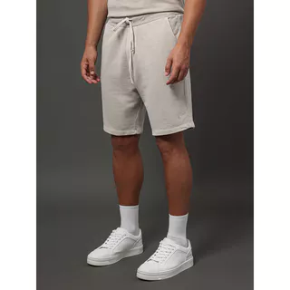 Bermuda Masculina Moletom Monograma Calvin Klein Jeans - Caqui Claro em Oferta na Shopee