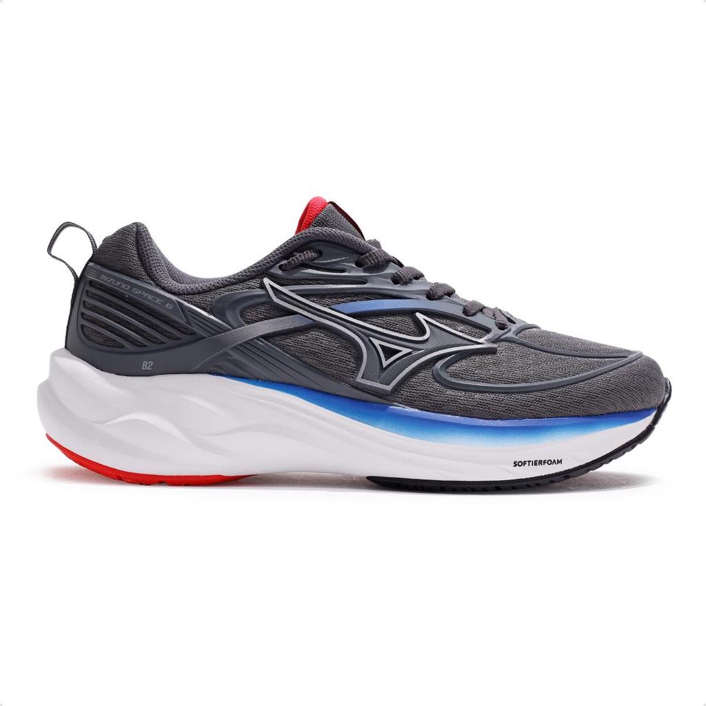 Tênis Mizuno Space 6 Masculino Chumbo/Azul Original com Nota