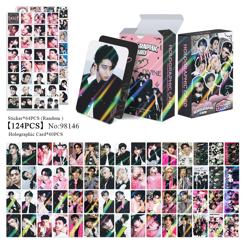 STRAY KIDS HYUNJIN FELIX Holographic Laser Lomo cards Photocards