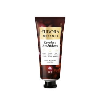 Eudora Instance Creme Perfumado para Mãos Cereja e Amêndoas 30g em Oferta na Shopee