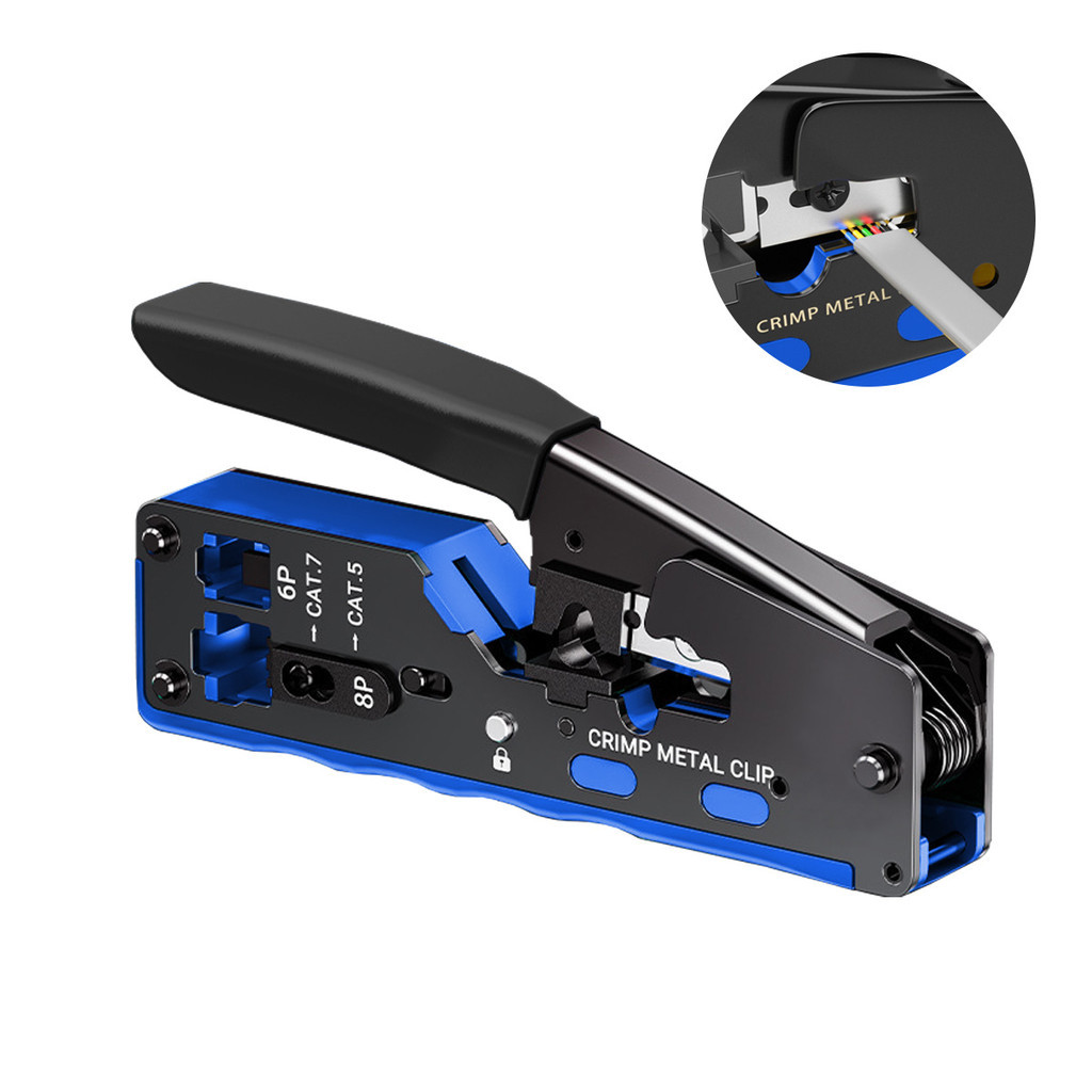 Alicate de Crimpagem RJ45 Vazado e Normal Rj11 Cat5e Cat6 Cat7 ...