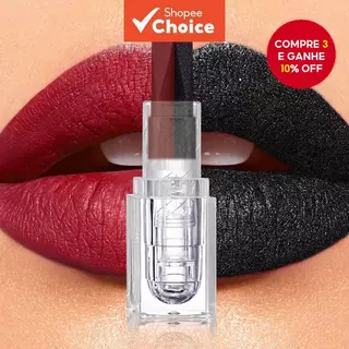 Novo Batom Gradiente 2 Cores, À Prova D'água, Hidratante E Com Brilho De Pérola E Diamante Para Lábios sexy em Oferta na Shopee