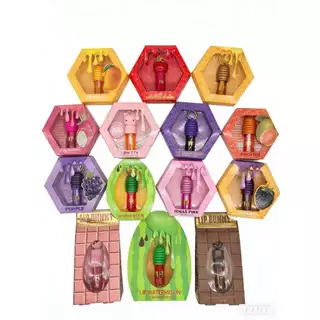 Gloss labial com tema de frutas，Lip Aromatizada Fofa | Cheirinho de Frutas  | Presente Kawaii em Oferta na Shopee