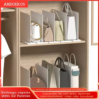 Suporte divisor de prateleira organizador de armário moderno multifuncional para bolsa de livros em Oferta na Shopee