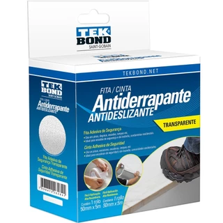 Fita adesiva antiderrapante transparente 50 mm x 5 m - TekBond em Oferta na Shopee