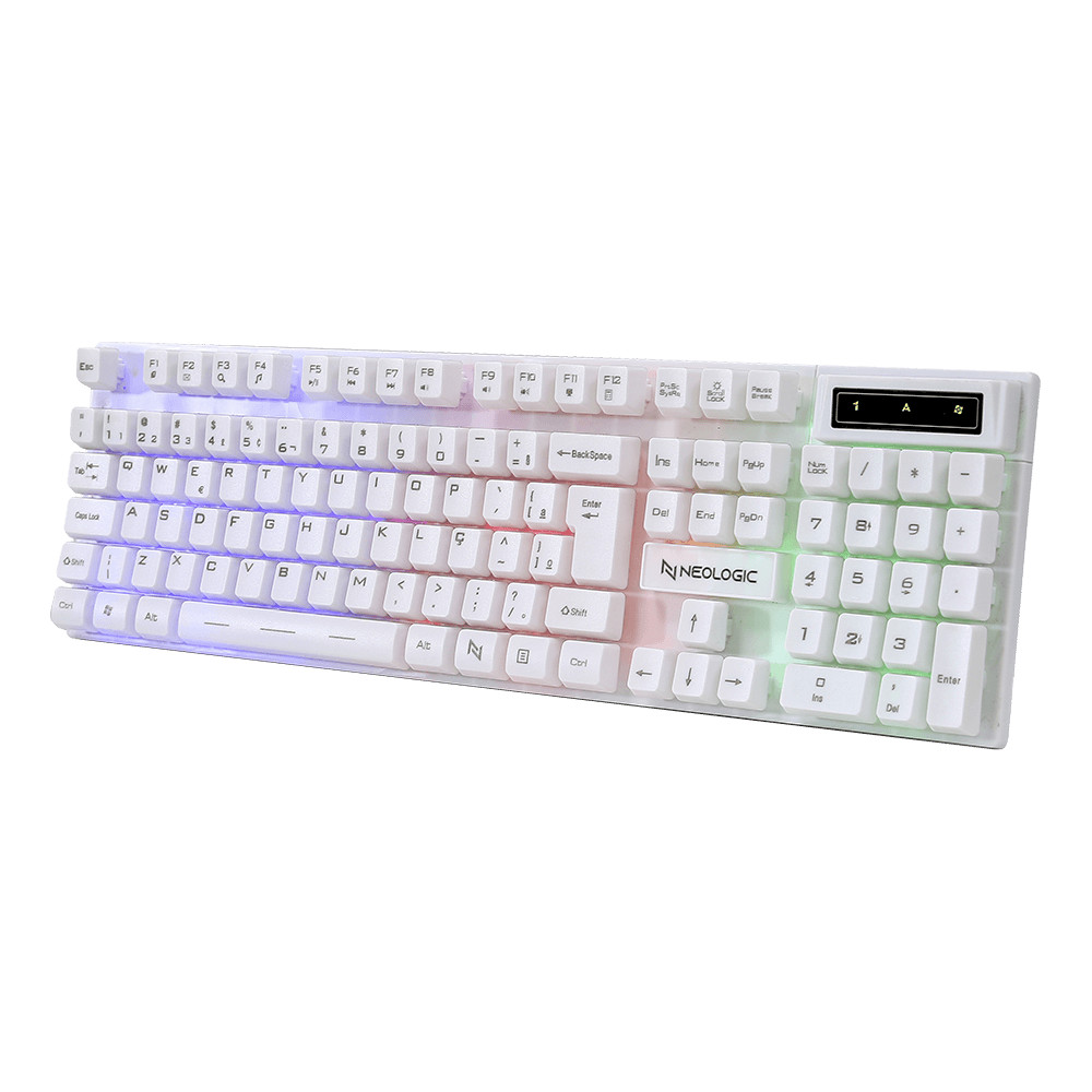 Teclado Gamer Neologic Infinite Play White, Semi Mecânico, ABNT2 ...