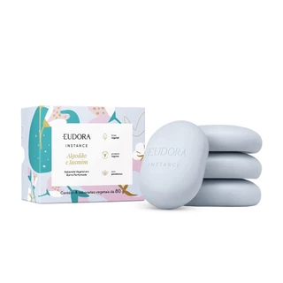Eudora Instance Sabonete Vegetal  Algodão e Jasmim 4x80g em Oferta na Shopee