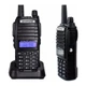 Rádio Comunicador Baofeng UV-82 Dual Band VHF UHF Rádio FM Profissional Recarregável com Fone de Ouvido e Base Carregado