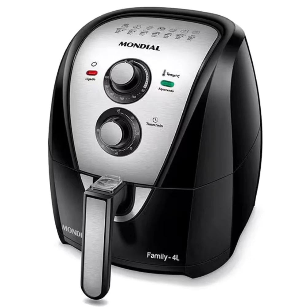 Fritadeira Elétrica Sem Óleo Air Fryer AFN40BI 4L + Liquidificador Turbo Power L-99 FB 500W Mondial