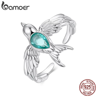 Bamoer 925 Prata Esterlina Anel Aberto Ajuste Tamanho Andorinha Joia Presente Para Mulheres em Oferta na Shopee