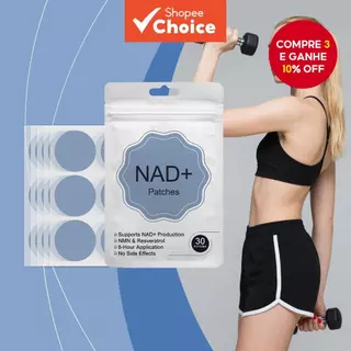 30 adesivos de ajuda para cuidados corporais com resveratrol e NAD+ para renovação da pele antienvelhecimento e em Oferta na Shopee