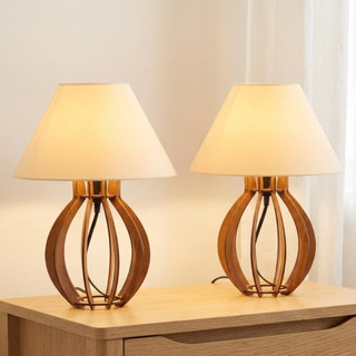 Kit 2 unidades Abajur La Finesse Cupula - Luminária Para Decoração Quarto e Sala — foto 4 — Achou Levou Brasil