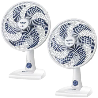 Kit 2 Ventiladores de mesa 30 cm 6 pás 3 velocidades Super Power VSP-30-W Mondial em Oferta na Shopee