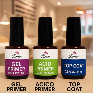 kit manicure 3 PREPARADORES DE UNHA DE GEL iniciante top coat lirio prime gel top coat prep xd 120ml kit completo led em Oferta na Shopee
