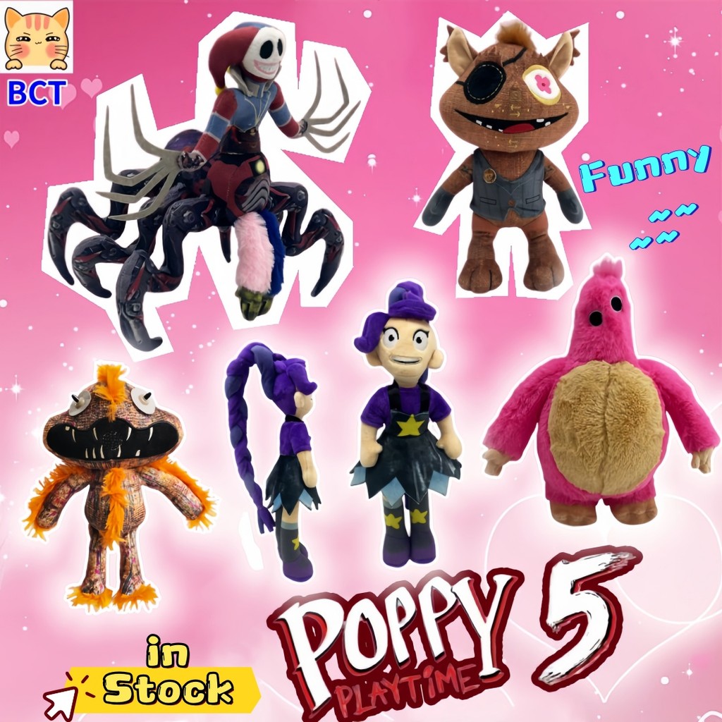 BCT Poppy Playtime Plushie Poppy 5 Brinquedos De Pelúcia Divertido