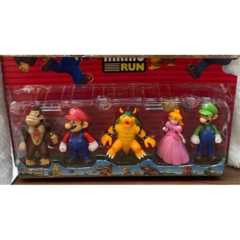 Kit Cartelado Super Mário Bros nitendo Articulado 5 bonecos de PVC 14 cm Envio Imediato rr em Oferta na Shopee