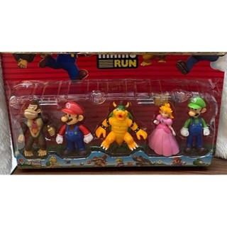 Kit Cartelado Super Mário Bros nitendo Articulado 5 bonecos de PVC 14 cm Envio Imediato rr em Oferta na Shopee