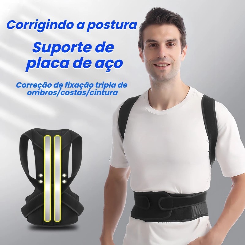 Corretor de Postura Lombar – Cinta Postural para Coluna e Correção de ...