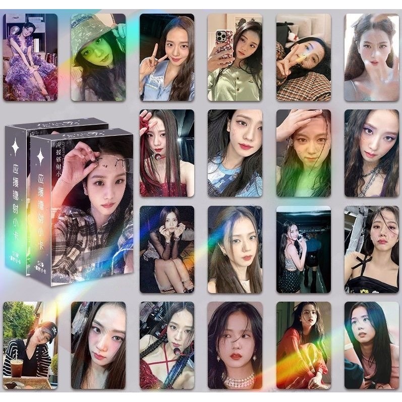50-55pcs BLACK-PINK Mantra Laser Holográfico Lomo Cards THE GIRLS