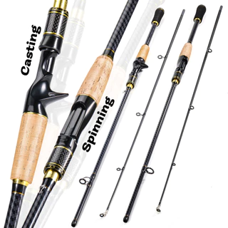 Sougayilang 1.8m Alça De Cortiça 2 Seções Vara De Pesca 10LB Potência Equipamento De Fibra De Carbono Para em Oferta na Shopee