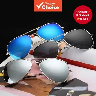 Óculos De Sol Aviador Retrô Clássicos Unissex Com Espelho Colorido De Metal em Oferta na Shopee