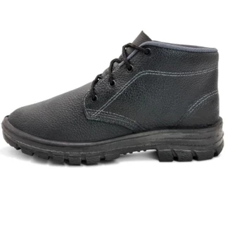 Botina monodensidade couro relax com cadarço biqueira de aço 013 - Cartom em Oferta na Shopee