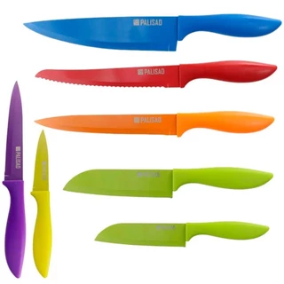 Jogo de facas coloridas inox para cozinha 7 peças - 7914255 Palisad em Oferta na Shopee