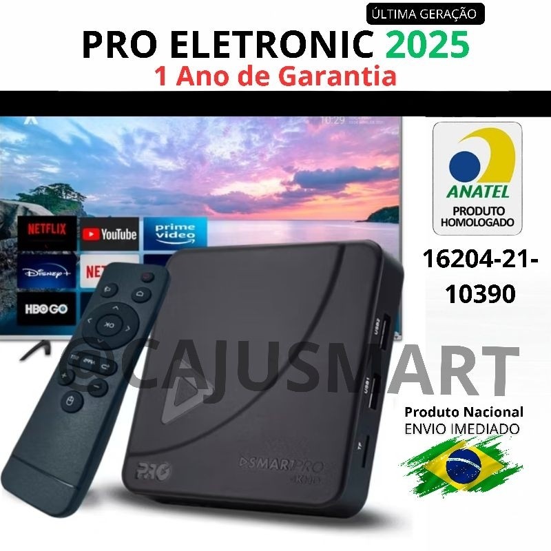 TV BOX PRO ELETRONIC PROSB-3000 2025 ATUALIZADA - CERTIFICADA ANATEL ...