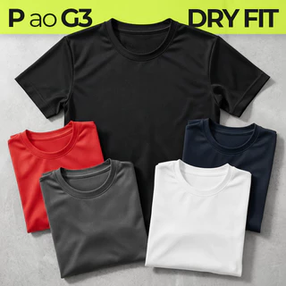 3 CAMISETAS ACADEMIA DRY FIT - Camisetas Padrão Academia Treino Musculação Tecido Furadinho Leve Respirável