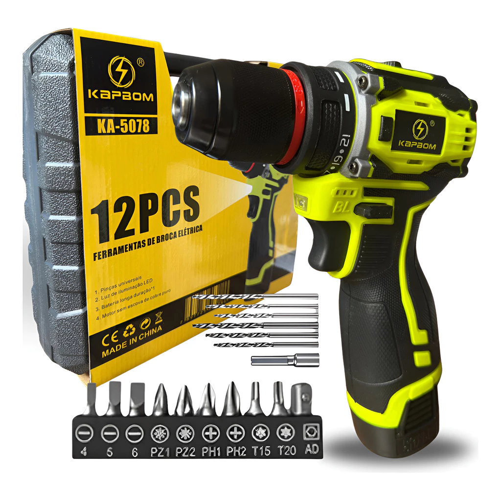 Parafusadeira Furadeira 18v Ka5078 Brushless com Maleta