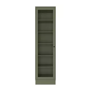 Cristaleira MDF Herval Viana, Verde Hill, 1 Porta, com Vidro, 60 cm em Oferta na Shopee