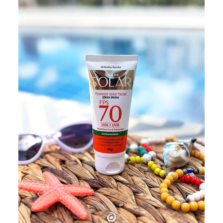 Protetor Solar Facial Anti Oleosidade Fps70 40g Rainha Solar | Shopee ...