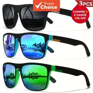 3 peças de óculos de sol fashion UV400 para homens, óculos para ciclismo, direção e pesca ao ar livre em Oferta na Shopee