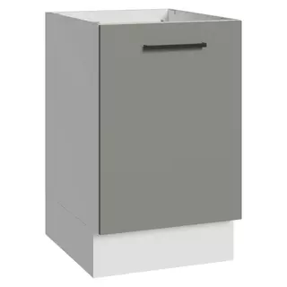Balcão de Cozinha 50cm 1 Porta (Sem Tampo) Branco/Cinza Agata Madesa em Oferta na Shopee