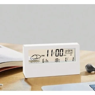 Relógio Multifuncional De Mesa De Cabeceira Com Temperatura E Umidade Alarme Eletrônico Digital LCD em Oferta na Shopee
