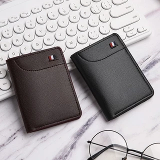 Nova​ Carteira Ultrafina Masculina Porta Cartão Mini-Estilo Curto Vertical Slim Coreano Juvenil