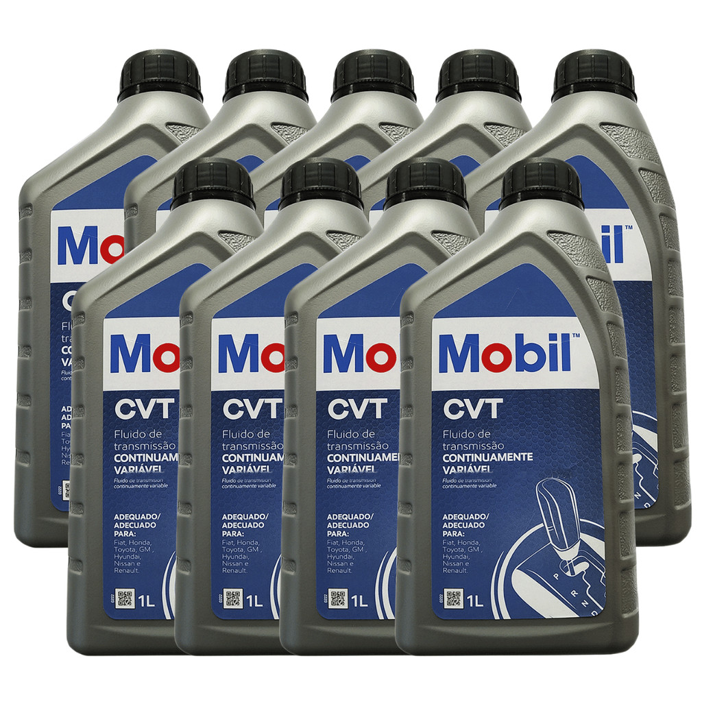 Kit 9l Óleo Cambio Cvt Mobil Fluido Transmissão Sintético