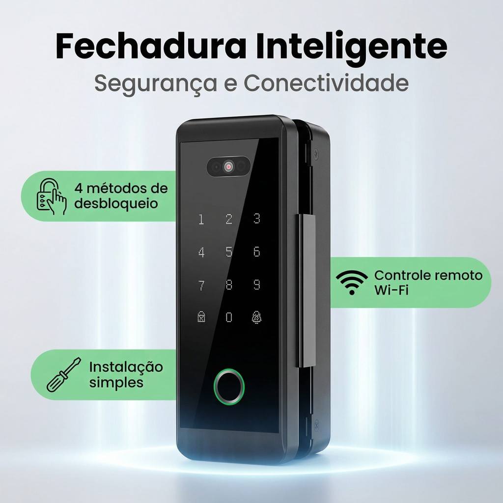 Fechadura Digital Biométrica De Sobrepor Wi-fi Tuya Smart | Shopee Brasil