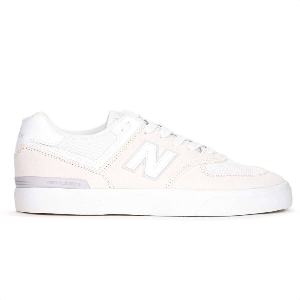 Tênis New Balance 574 Vulc Bege e Branco - Masculino | Shopee Brasil