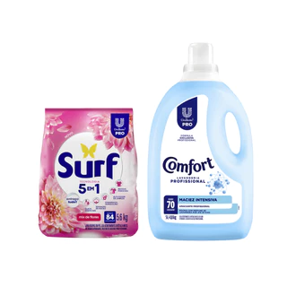 Kit Lava Roupas Surf 5,6kg + Amaciante Comfort 5L em Oferta na Shopee